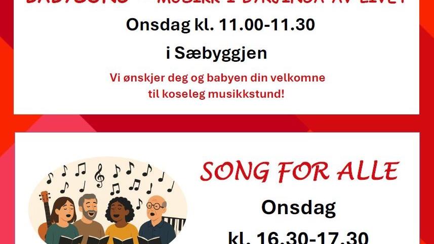 Lenkje til artikkel: Babysong og Song for alle i gang att i Valle